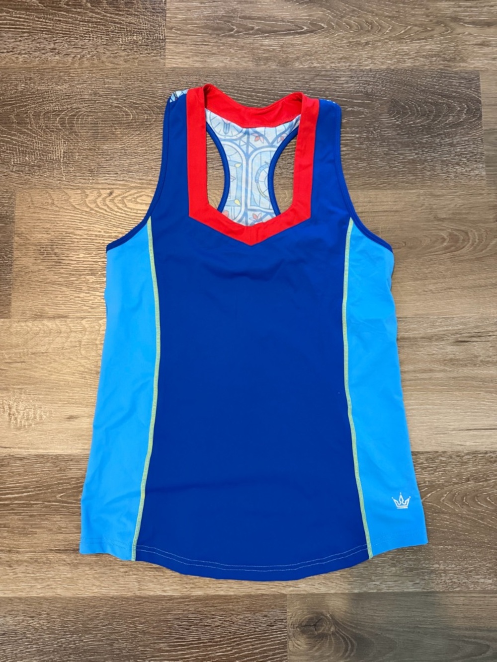 Blue Athletic Racerback Tank  crowned athletics Snow White inspired